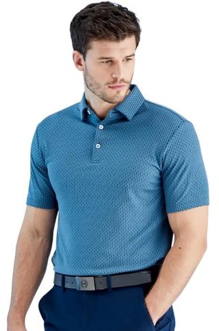 PING Hershel polo de hombre, blue fusion multi
