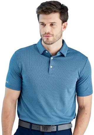 PING Hershel polo de hombre, blue fusion multi