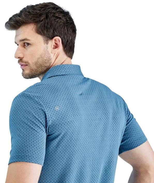 PING Hershel polo de hombre, blue fusion multi