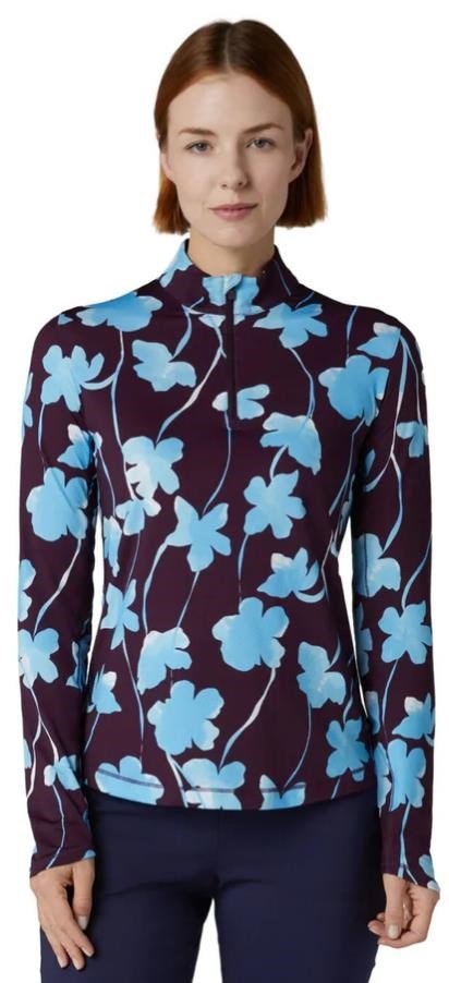 Callaway Stemmed Floral Sun Protection camiseta de mujer, potent purple