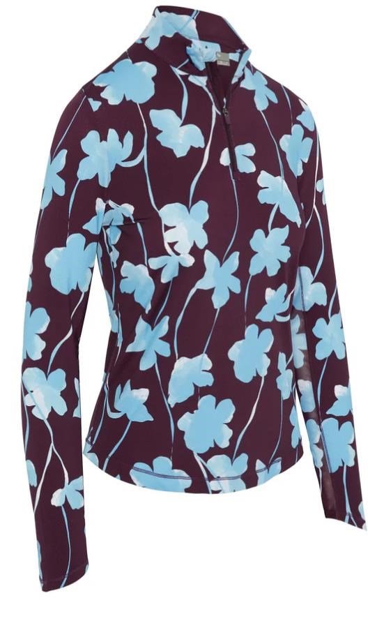 Callaway Stemmed Floral Sun Protection camiseta de mujer, potent purple