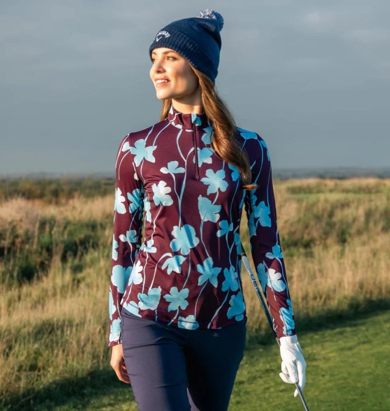 Callaway Stemmed Floral Sun Protection camiseta de mujer, potent purple