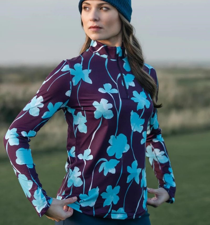 Callaway Stemmed Floral Sun Protection camiseta de mujer, potent purple
