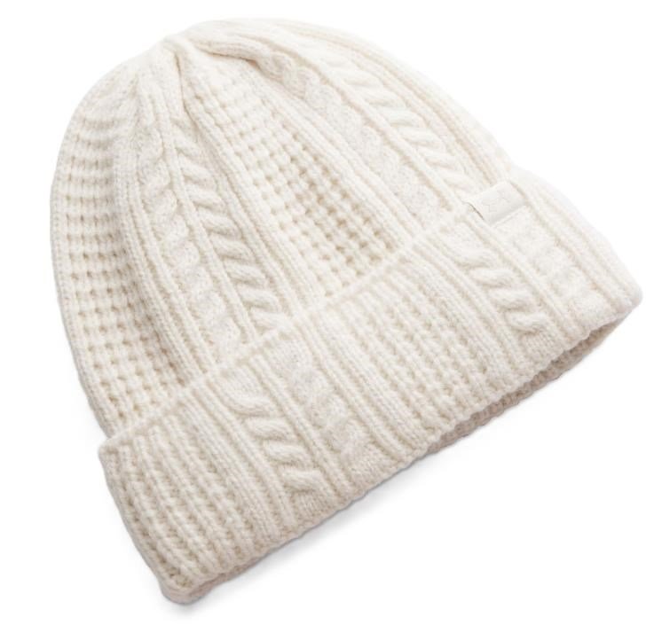 Under Armour Halftime Cable Knit gorro de mujer, stone/khaki base