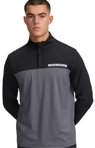 Under Armour T2G 1/4 Zip sudadera de hombre, negro/castlerock/blanco