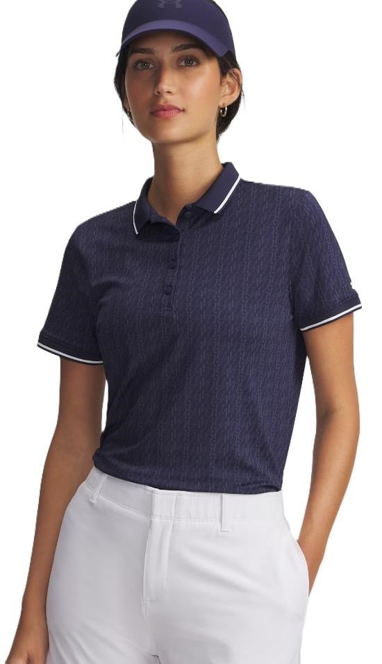 Under Armour Playoff Jacquard polo de mujer, midnight navy