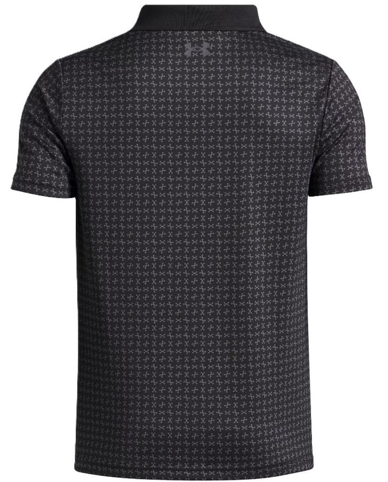 Under Armour Matchplay Printed polo junior, negro/castlerock