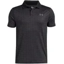 Under Armour Matchplay Printed polo junior, negro/castlerock