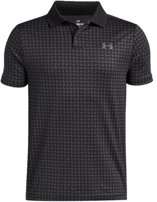 Under Armour Matchplay Printed polo junior, negro/castlerock