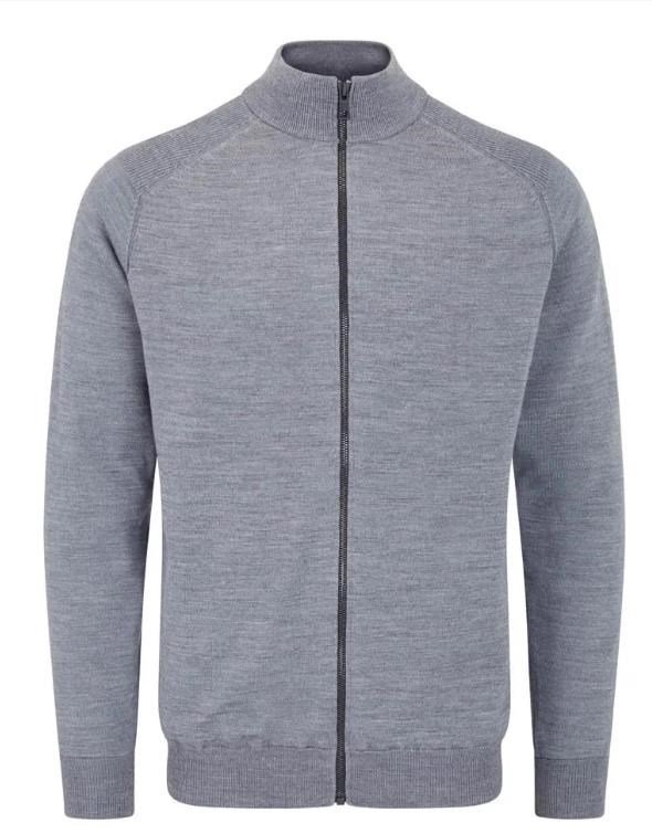 PING Murphy Lined full zip suéter de hombre, french grey marl