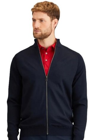 PING Murphy Lined full zip suéter de hombre, azul marino