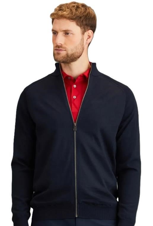 PING Murphy Lined full zip suéter de hombre, azul marino