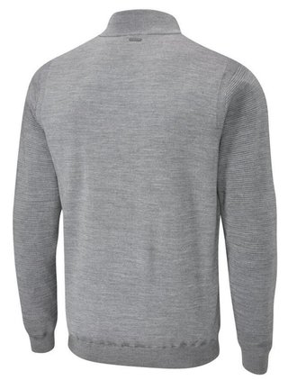 PING Croy Lined Half Zip suéter de hombre, french grey marl