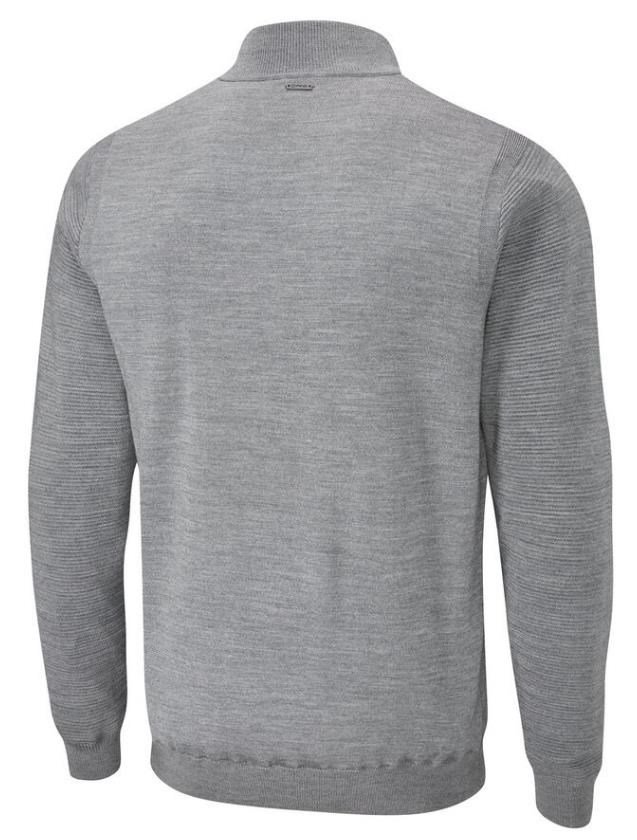 PING Croy Lined Half Zip suéter de hombre, french grey marl