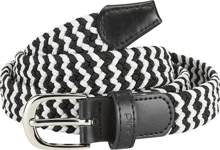 PING Stretch Webbing cinturón de damas, negro/blanco