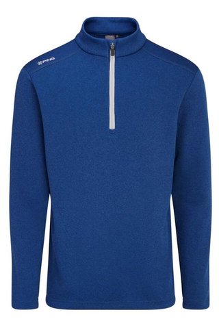 PING Ramsey half zip ribbed fleece pullover de hombre, inky marl