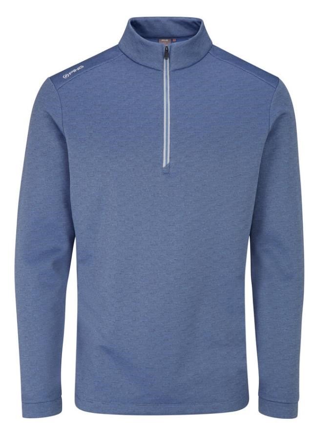 PING Bexton Half Zip Fleece sudadera de hombre, airforce multi