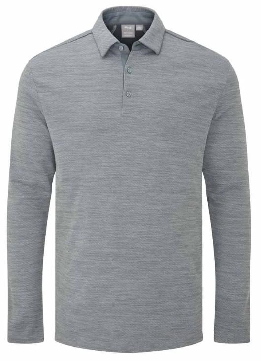 PING Creek manga larga polo de hombre, rock melange