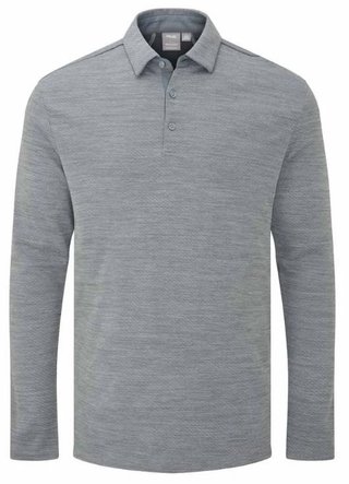 PING Creek manga larga polo de hombre, rock melange