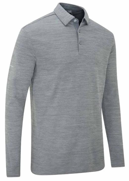 PING Creek manga larga polo de hombre, rock melange