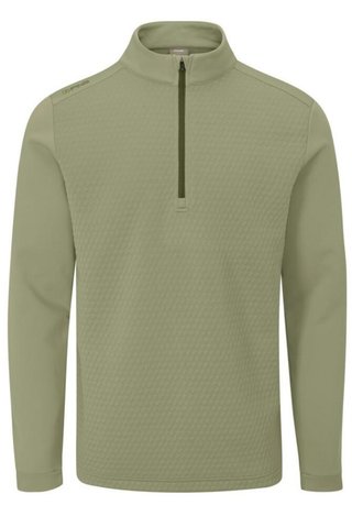 PING Nolan Quarter Zip Fleece sudadera de hombre, lichen