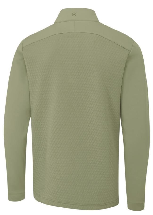 PING Nolan Quarter Zip Fleece sudadera de hombre, lichen