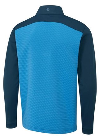 PING Nolan Quarter Zip Fleece sudadera de hombre, tidal blue/navy