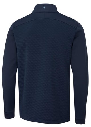PING Nolan Quarter Zip Fleece sudadera de hombre, navy