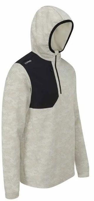 PING Nexa Hooded half zip fleece sudadera hombre, willow/black
