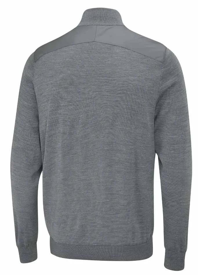 PING Connell Hybrid quarter-zip suéter de hombre, french grey marl