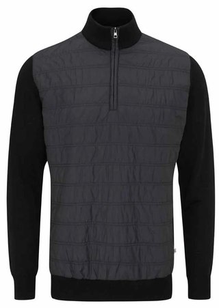PING Connell Hybrid quarter-zip suéter de hombre, negro
