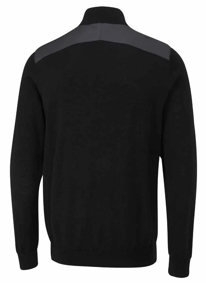 PING Connell Hybrid quarter-zip suéter de hombre, negro