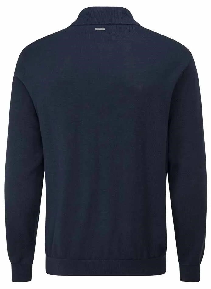 PING Dorset Quarter zip jersey de hombre, azul marino