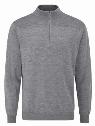 PING Dorset Quarter zip suéter de hombre, french grey marl