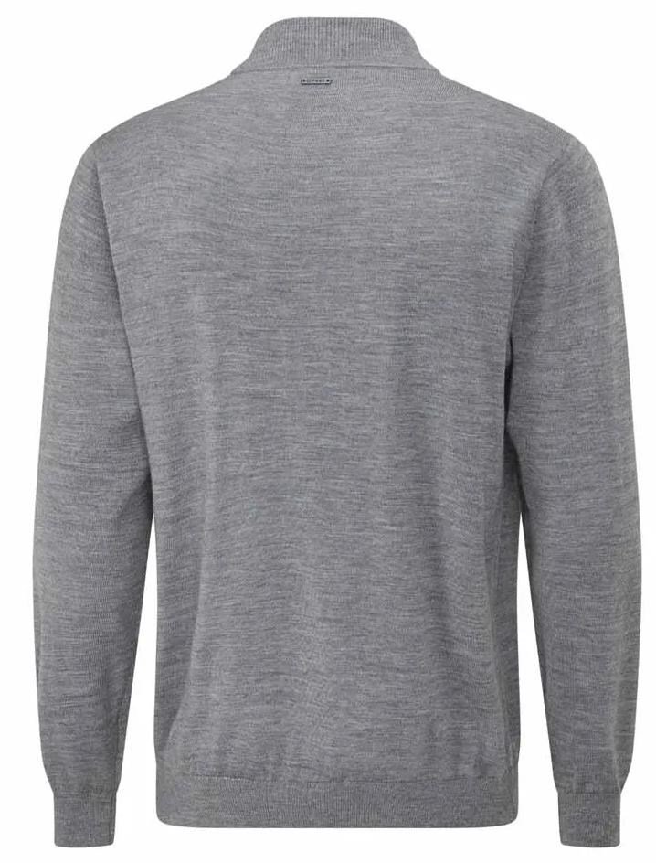 PING Dorset Quarter zip suéter de hombre, french grey marl