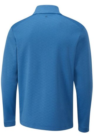 PING Bexton Half Zip Fleece sudadera de hombre, tidal blue multi