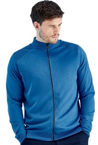 PING Murphy Lined full zip jersey de hombre, tidal blue