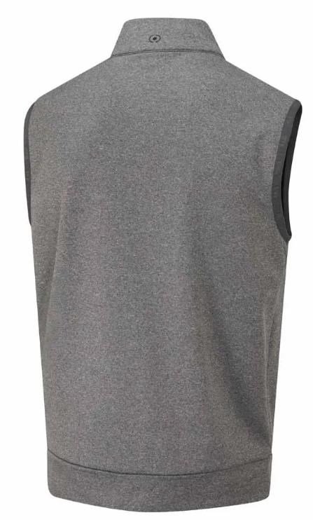 PING Aiden Hybrid Fleece chaleco de hombre, asphalt marl/negro