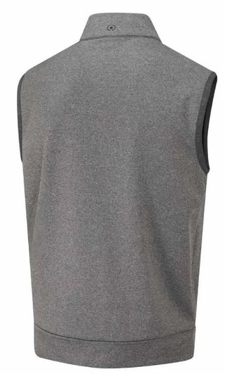 PING Aiden Hybrid Fleece chaleco de hombre, asphalt marl/negro