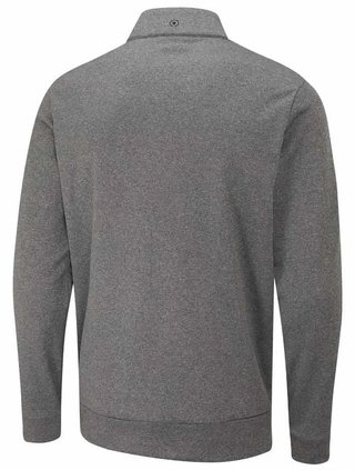 PING Aiden Hybrid fleece chaqueta de hombre, asphalt marl/negro