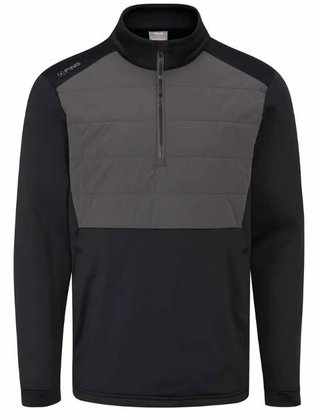 PING Astbury fleece chaqueta de hombre, negro/asfalto