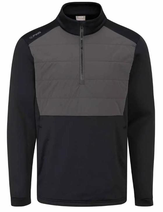 PING Astbury fleece chaqueta de hombre, negro/asfalto