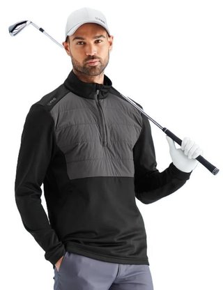 PING Astbury fleece chaqueta de hombre, negro/asfalto