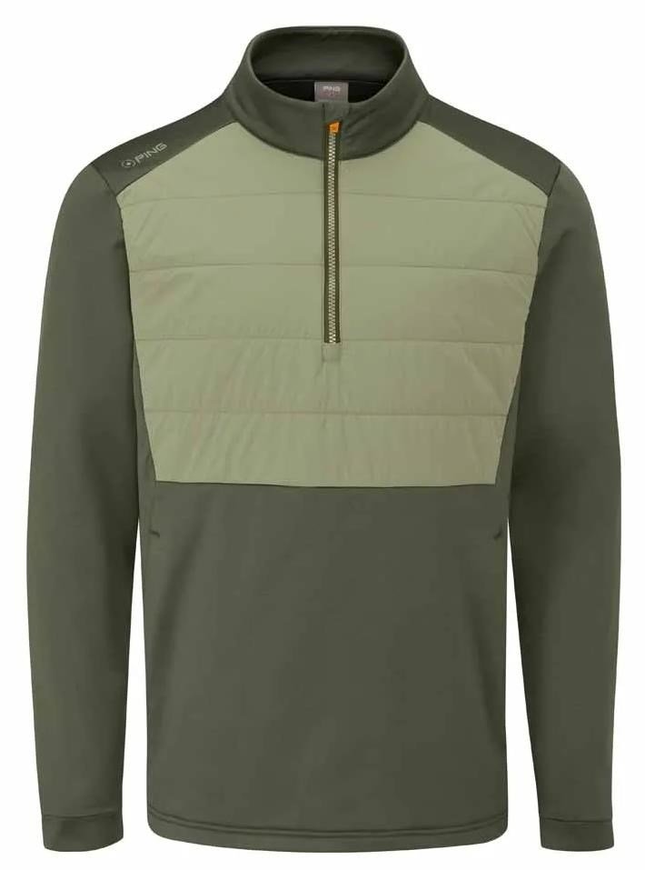 PING Astbury fleece chaqueta de hombre, dark olive/lichen