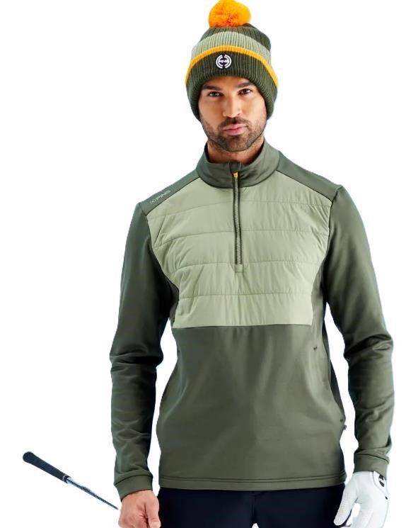 PING Astbury fleece chaqueta de hombre, dark olive/lichen