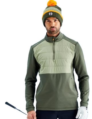 PING Astbury fleece chaqueta de hombre, dark olive/lichen
