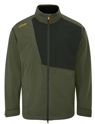 PING Impervious Waterproof chaqueta impermeable para hombre, dark olive/black