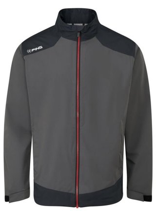 PING AquaDrive chaqueta impermeable de hombre, asfalto/negro