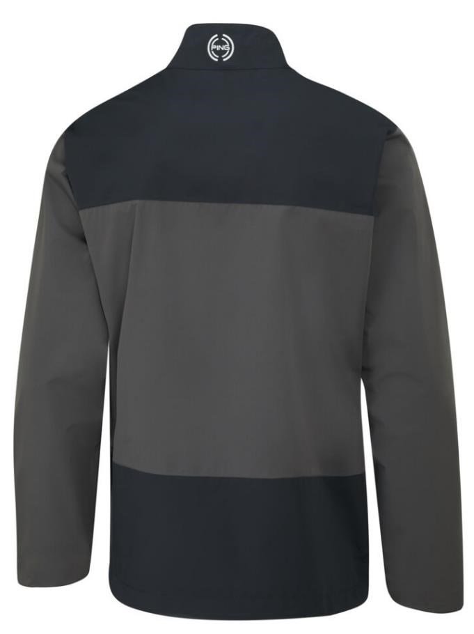 PING AquaDrive chaqueta impermeable de hombre, asfalto/negro
