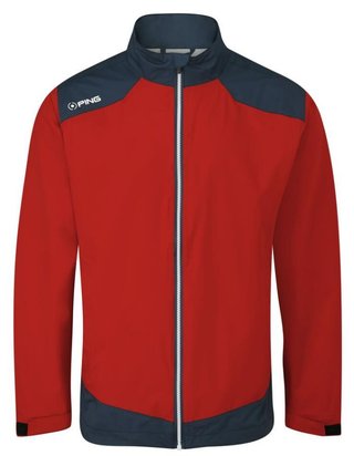 PING AquaDrive chaqueta impermeable para hombre, classic red/oxford blue